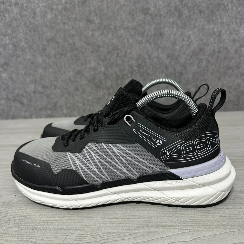 KEEN Utility Speedworks Women 8.5 Black Gray Carbon Nano Toe Work Shoes EH SR‎